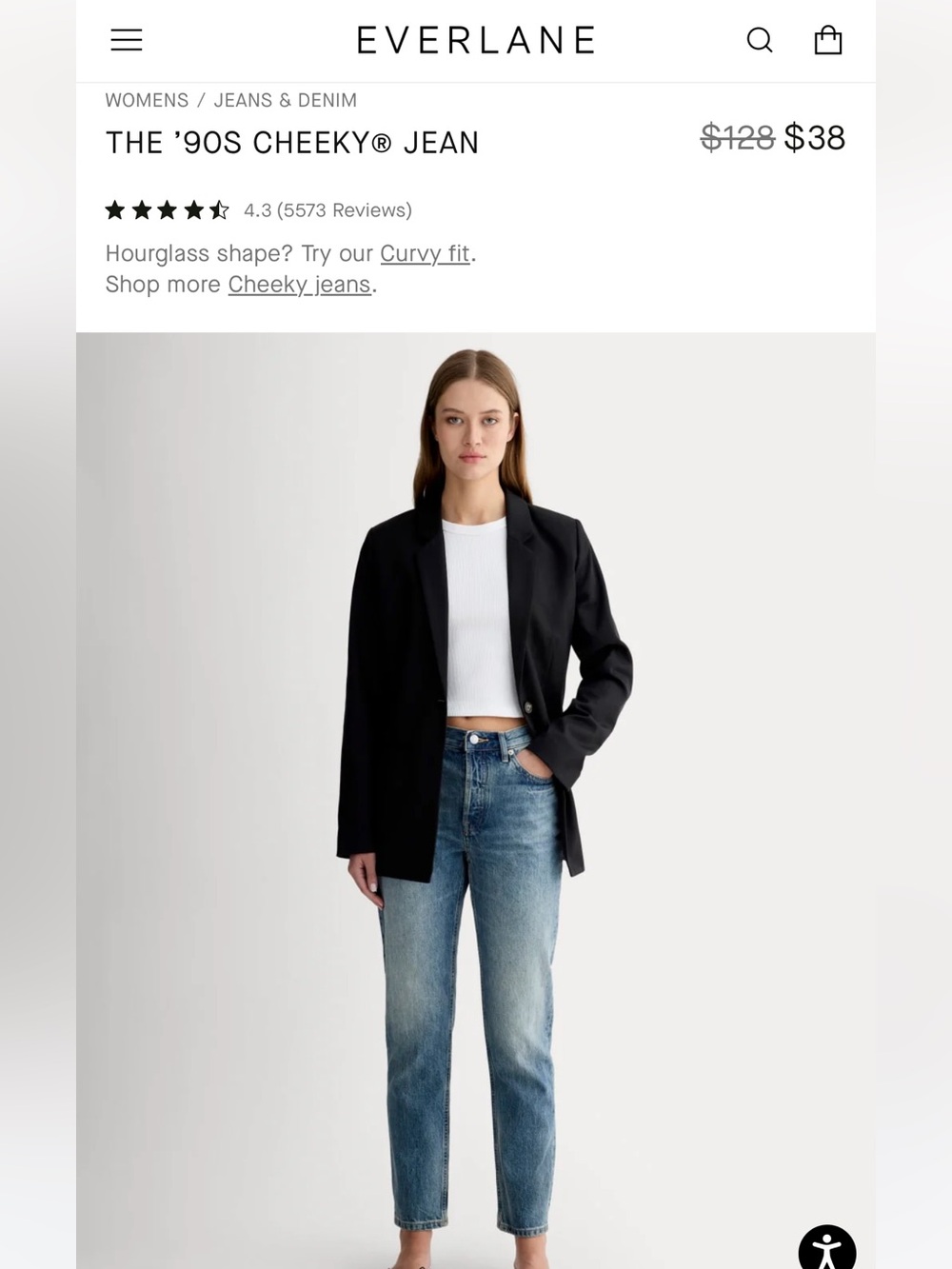 Everlane The 90’s Cheeky Jean Women's Jeans - Organic Cotton